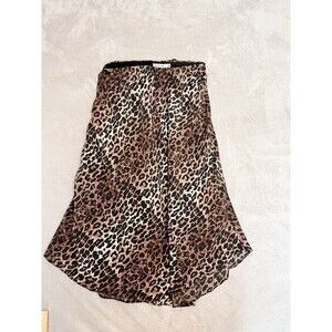 Johnny Was 100% Silk Skirt Size XS Boho Chic Quiet Luxury Cheetah Leopard